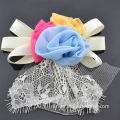 2014 newest ribbon lace flower rosettes, available in various sizes and colorsNew